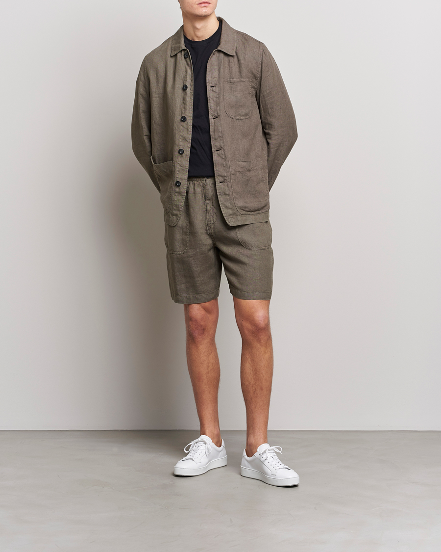 Herren | Shorts | Altea | Linen Shorts Olive