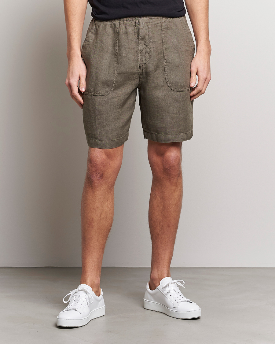 Herren | Shorts | Altea | Linen Shorts Olive