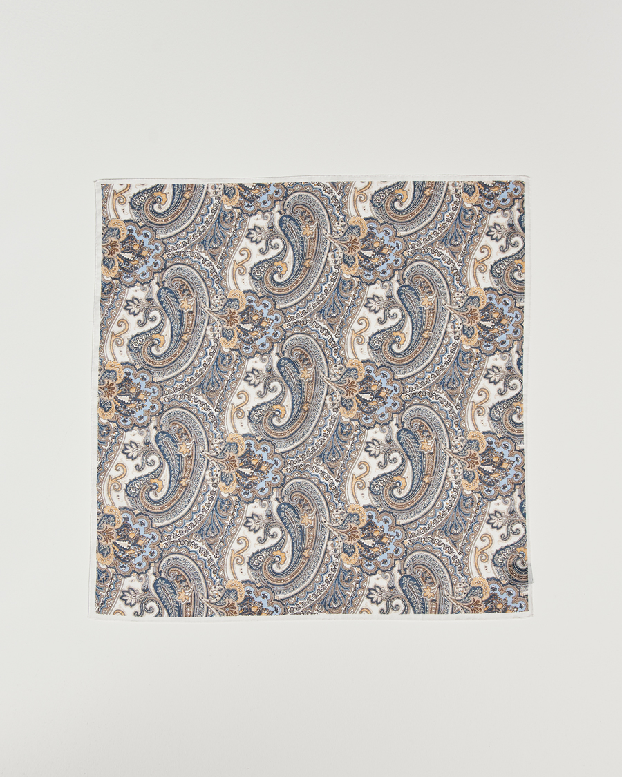 Herren | Amanda Christensen Cotton Voilé Printed Large Paisley Bandana White | Amanda Christensen | Cotton Voilé Printed Large Paisley Bandana White