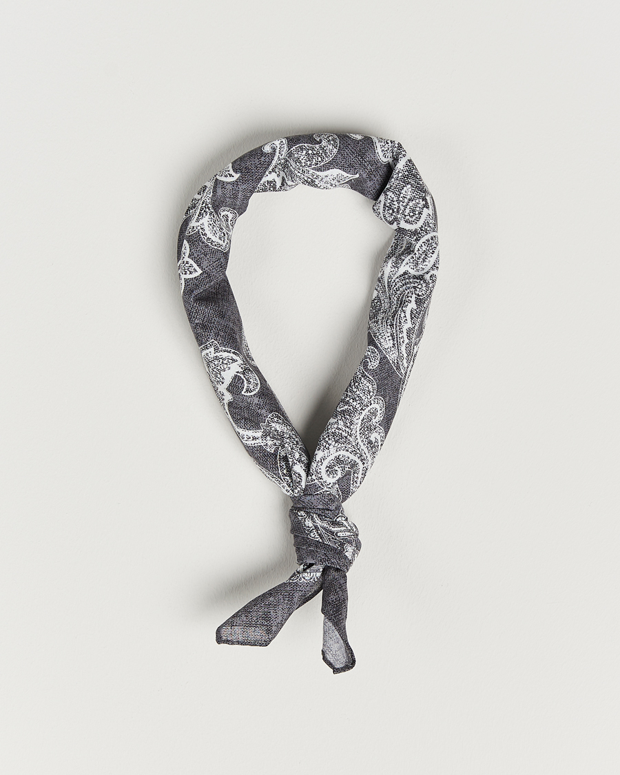 Herren | Amanda Christensen Cotton Voilé Printed Bandana Black | Amanda Christensen | Cotton Voilé Printed Bandana Black