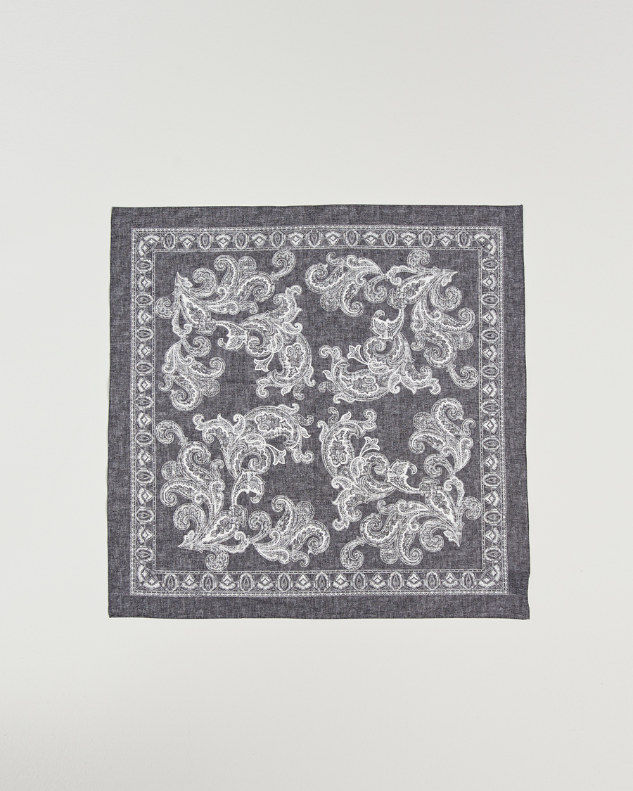 Herren | Amanda Christensen Cotton Voilé Printed Bandana Black | Amanda Christensen | Cotton Voilé Printed Bandana Black
