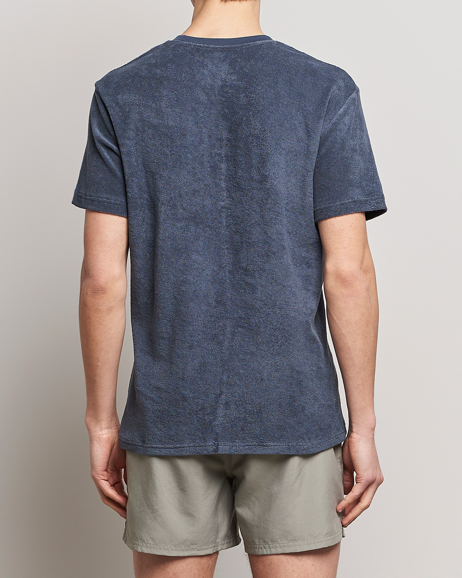 Herren | T-Shirts | Bread & Boxers | Terry Crew Neck T-Shirt Smoky Blue