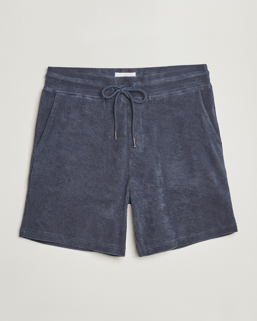 Herren | Shorts | Bread & Boxers | Terry Drawstring Shorts Smoky Blue