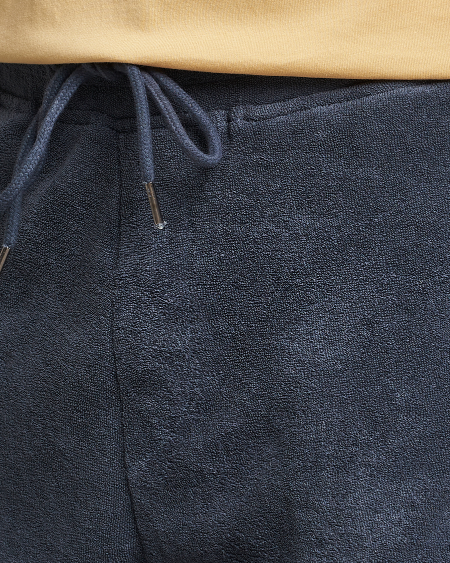 Herren | Shorts | Bread & Boxers | Terry Drawstring Shorts Smoky Blue