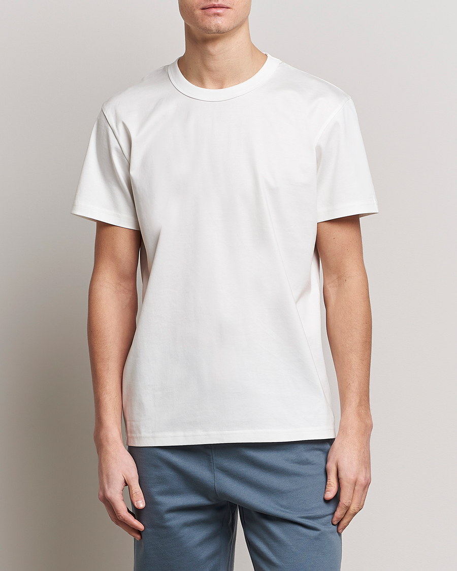 Herren | Weiße T-Shirts | Bread & Boxers | Pima Cotton Crew Neck T-Shirt Ivory