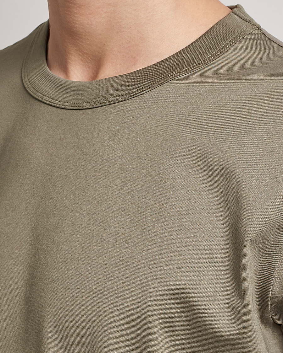 Herren | T-Shirts | Bread & Boxers | Heavy Pima Cotton Crew Neck T-Shirt Sage Green