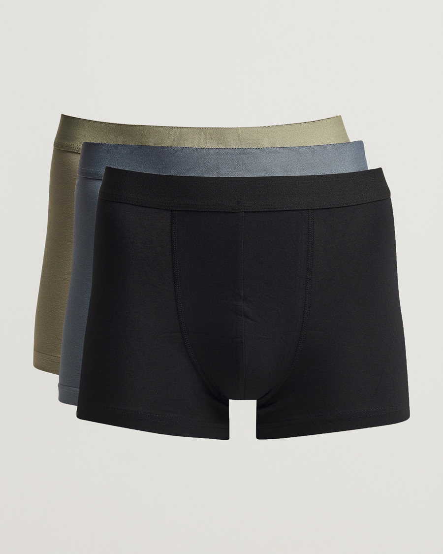 Herren | Unterwäsche | Bread & Boxers | 3-Pack Boxer Brief Blue/Green/Black
