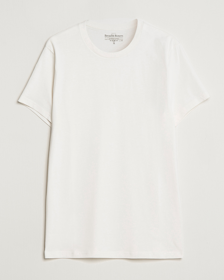 Herren | T-Shirts | Bread & Boxers | Heavy Cotton Crew Neck Tee Ivory