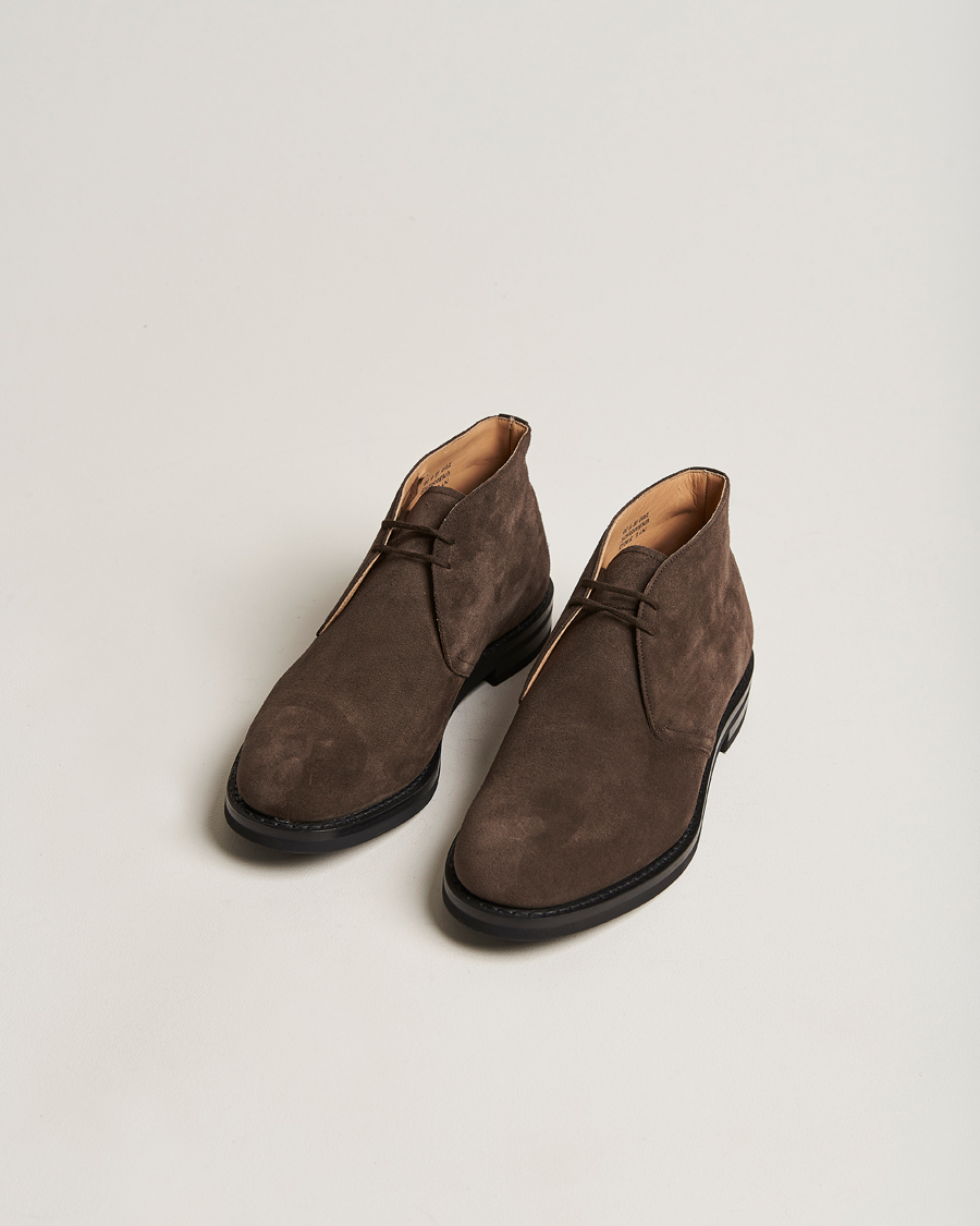 Herren | Handgefertigte Schuhe | Church's | Ryder Desert Boots Dark Brown Suede
