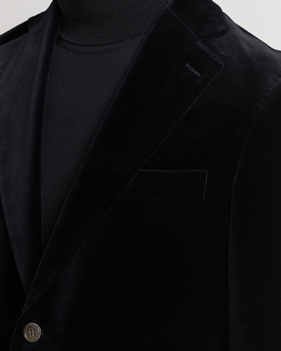 Herren | Sakkos | Oscar Jacobson | Fogerty Velvet Blazer Black