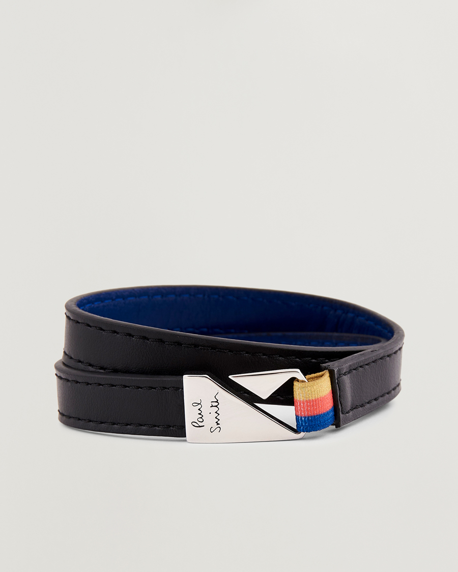 Herren | Paul Smith Leather Hook Wrap Bracelet Black | Paul Smith | Leather Hook Wrap Bracelet Black