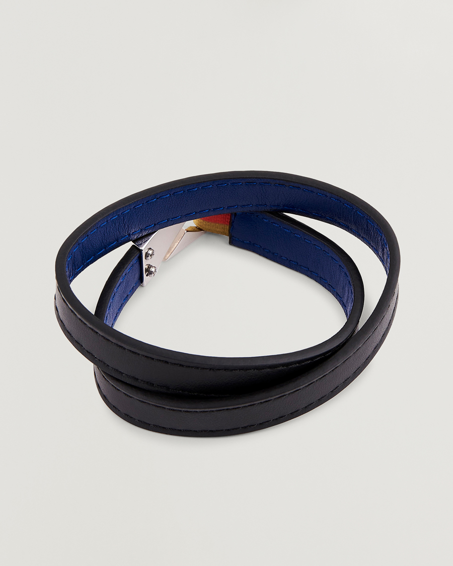 Herren | Paul Smith Leather Hook Wrap Bracelet Black | Paul Smith | Leather Hook Wrap Bracelet Black