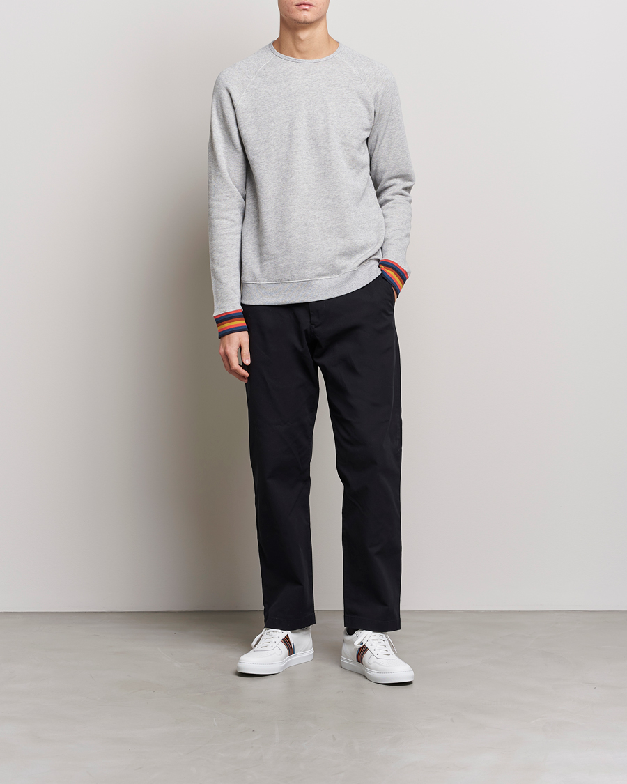 Herren | Paul Smith Bright Stripe Sweatshirt Grey | Paul Smith | Bright Stripe Sweatshirt Grey