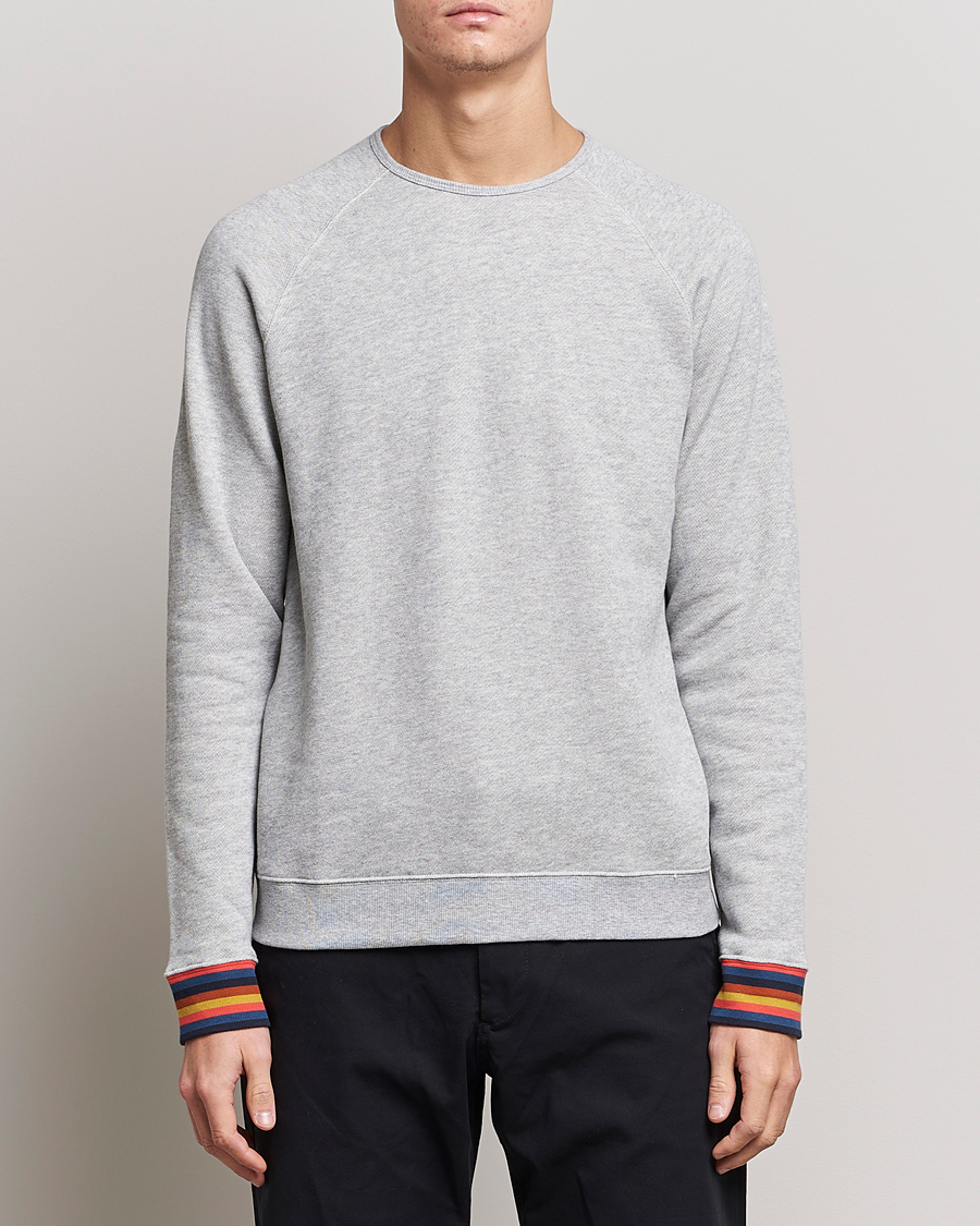 Herren | Paul Smith Bright Stripe Sweatshirt Grey | Paul Smith | Bright Stripe Sweatshirt Grey