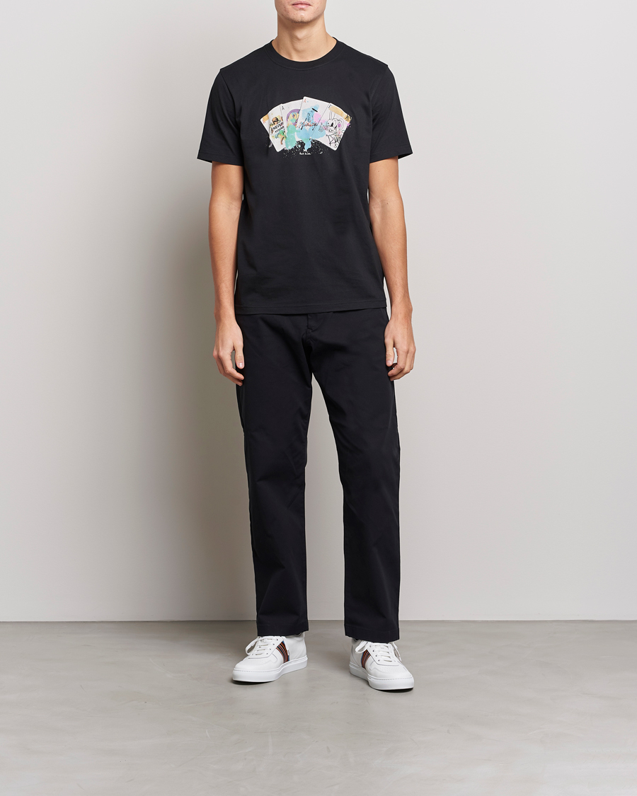 Herren | T-Shirts | PS Paul Smith | Card Regular Organic Cotton T-shirt Black