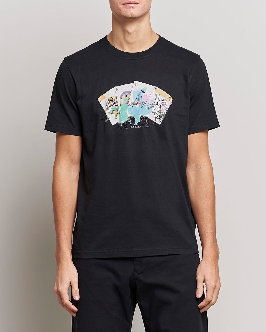 Herren | T-Shirts | PS Paul Smith | Card Regular Organic Cotton T-shirt Black