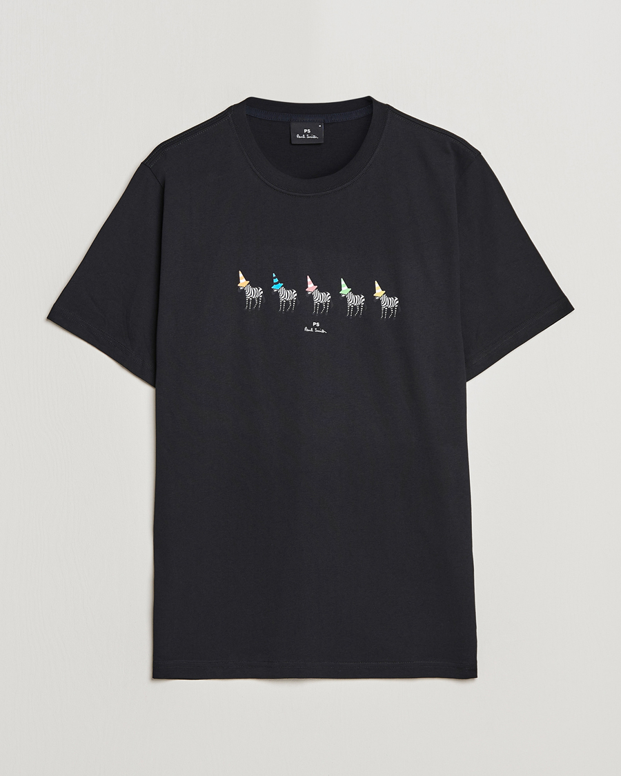 Herren | T-Shirts | PS Paul Smith | Zebra Cones Regular Organic Cotton T-shirt Black