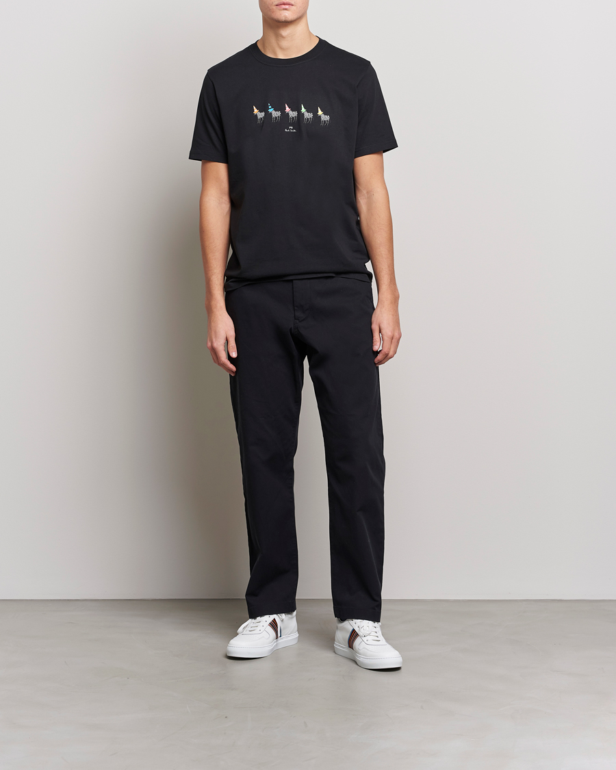 Herren | T-Shirts | PS Paul Smith | Zebra Cones Regular Organic Cotton T-shirt Black