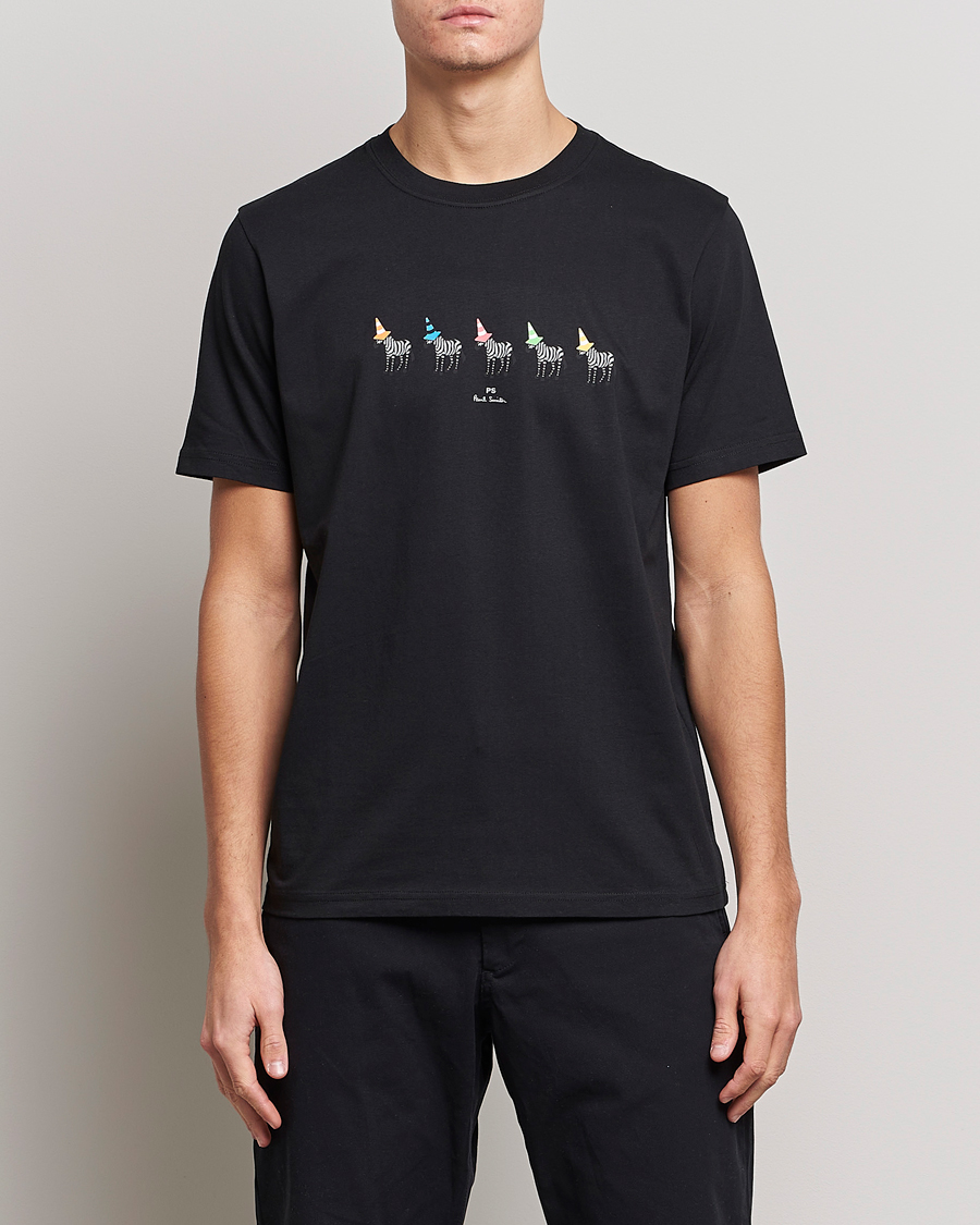 Herren | T-Shirts | PS Paul Smith | Zebra Cones Regular Organic Cotton T-shirt Black