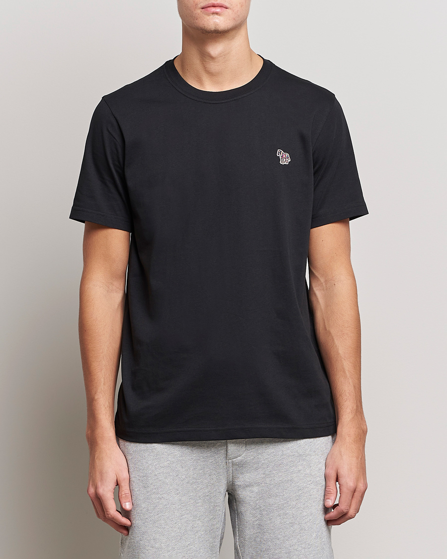 Herren | Schwartze t-shirts | PS Paul Smith | Classic Organic Cotton Zebra T-Shirt Black