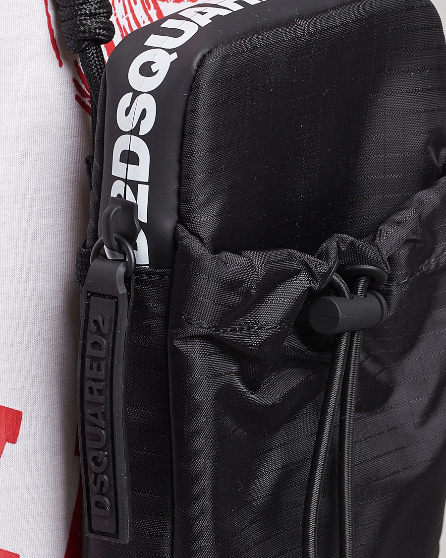 Herren | Dsquared2 Ripstop Phone Neck Pouch Black | Dsquared2 | Ripstop Phone Neck Pouch Black