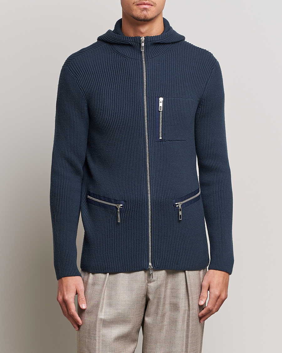 Herren | Pullover | Giorgio Armani | Cardigan Zip Jacket Navy