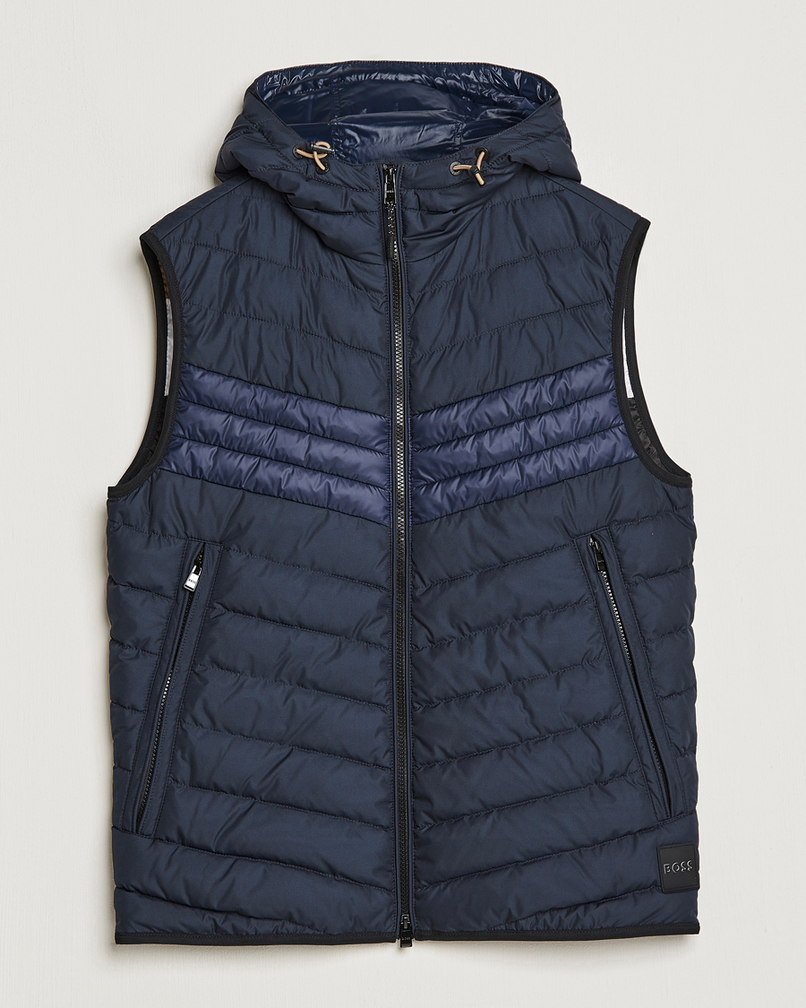 Herren | Westen | BOSS BLACK | Coviltra Down Hooded Vest Dark Blue