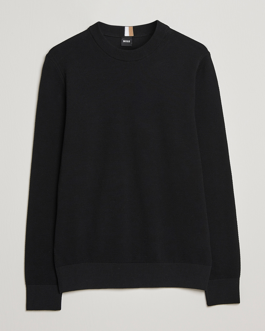 Herren | Pullover | BOSS BLACK | Ecaio Knitted Sweater Black