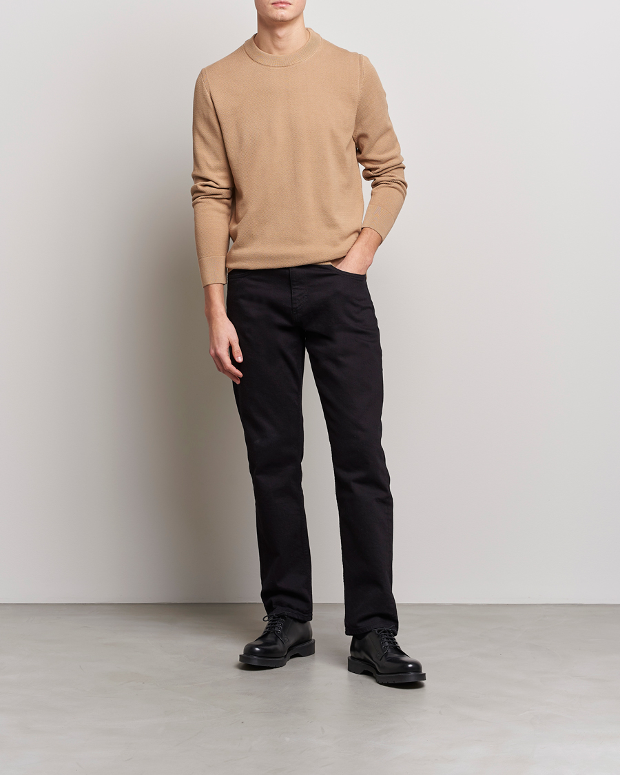 Herren | Pullover | BOSS BLACK | Ecaio Knitted Sweater Medium Beige