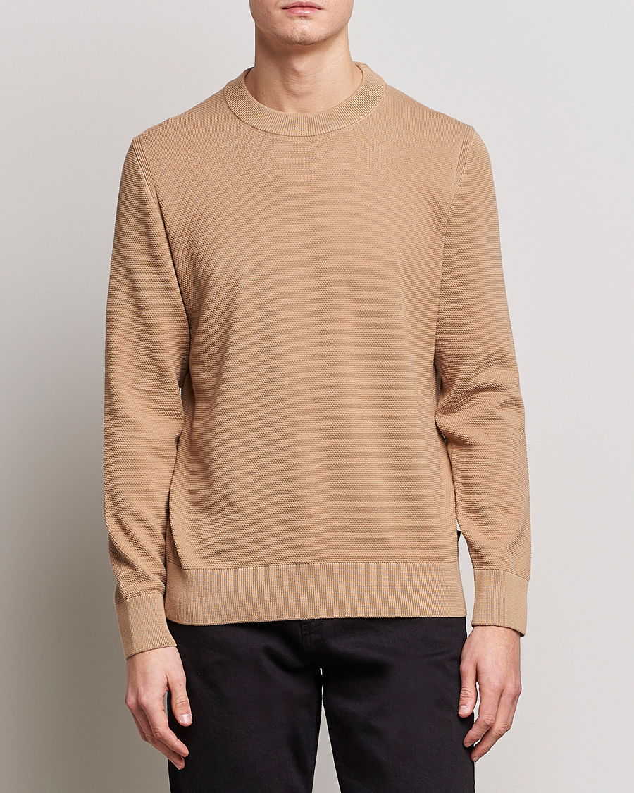 Herren | Pullover | BOSS BLACK | Ecaio Knitted Sweater Medium Beige
