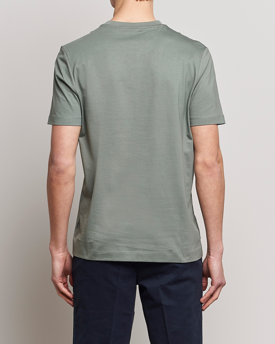 Herren | T-Shirts | BOSS BLACK | Thompson Logo Crew Neck T-Shirt Open Green