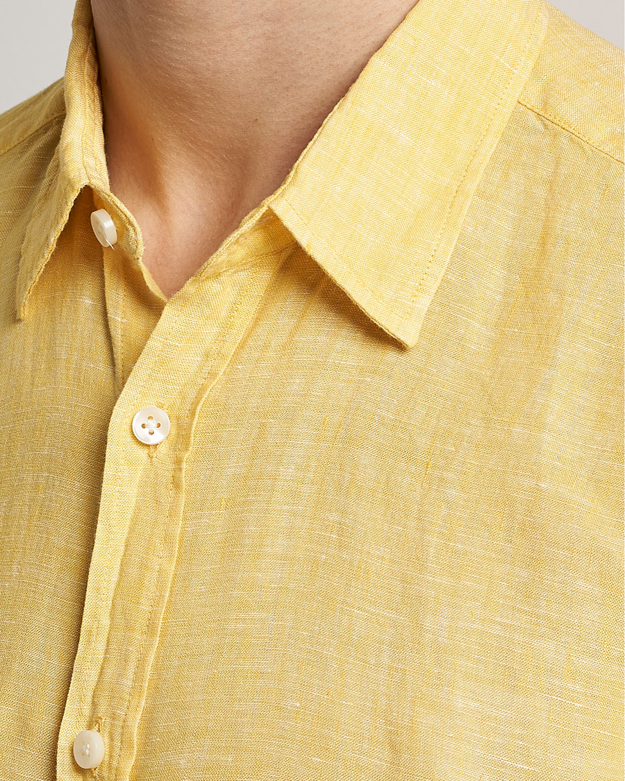 Herren | Hemden | BOSS BLACK | Liam Linen Shirt Bright Yellow