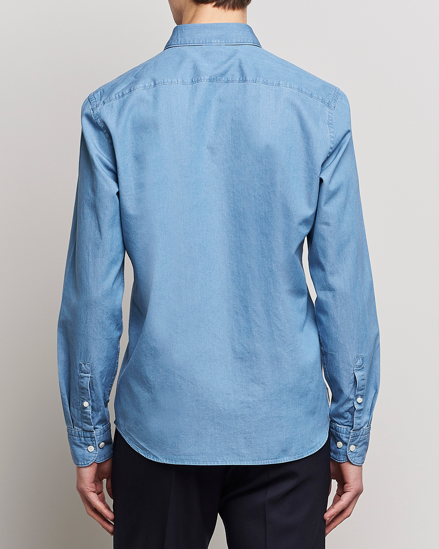 Herren | Hemden | BOSS BLACK | Hal Slim Fit Denim Shirt Open Blue