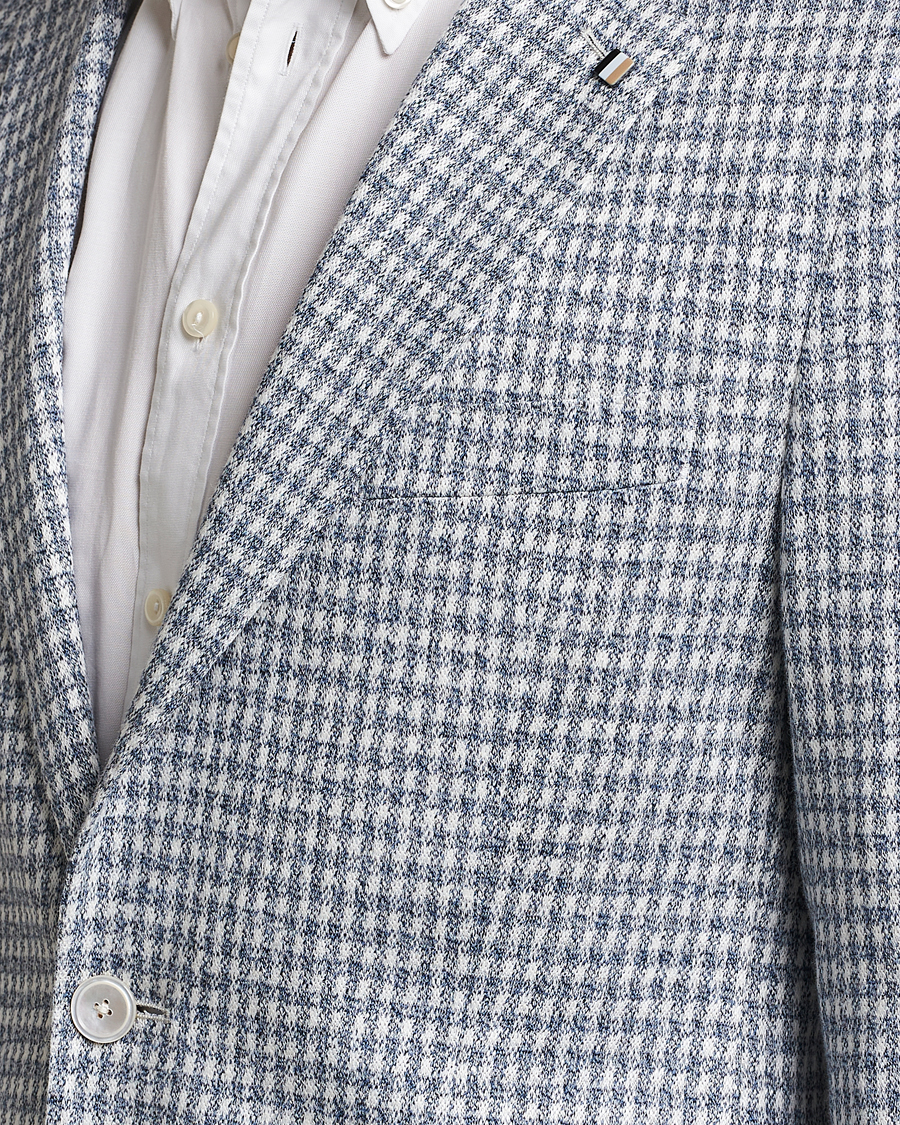 Herren | Sakkos | BOSS BLACK | Hanry Linen/Cotton Structured Blazer Open Blue