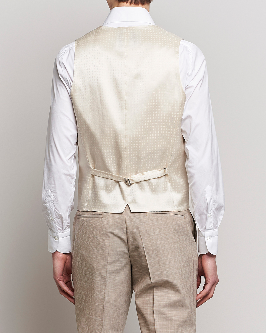 Herren | Sakkos | BOSS BLACK | Huge Wool/Cotton Vest Light Beige