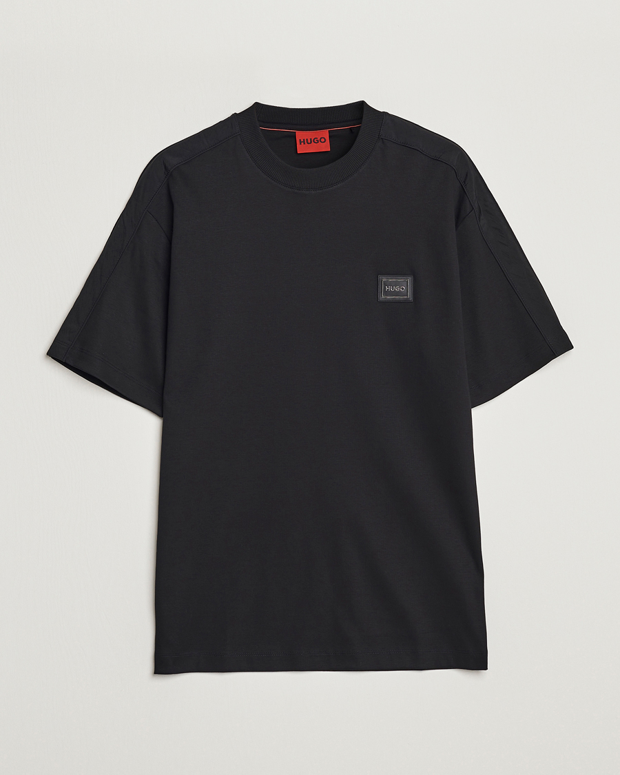 Herren | T-Shirts | HUGO | Dalix Logo Crew Neck T-Shirt Black