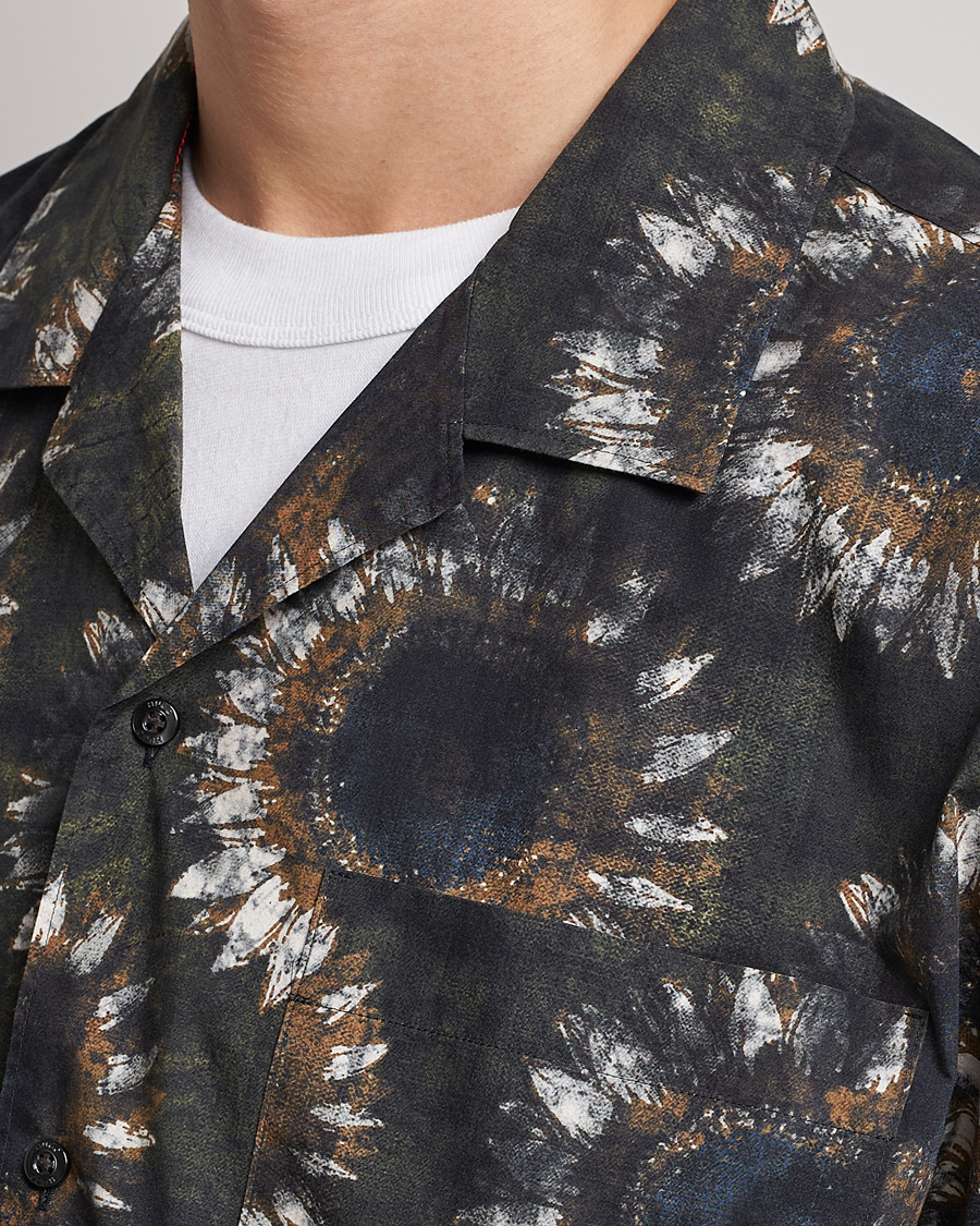 Herren | Hemden | HUGO | Egeeno Printed Resort Collar Short Sleeve Shirt Green