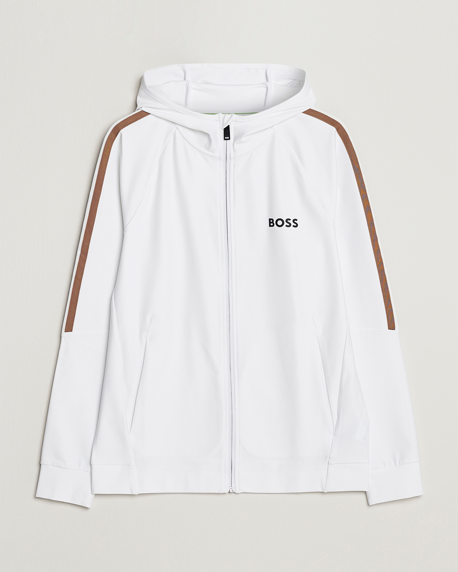 Herren | Pullover | BOSS GREEN | Sicon Performance Full-Zip Hoodie White