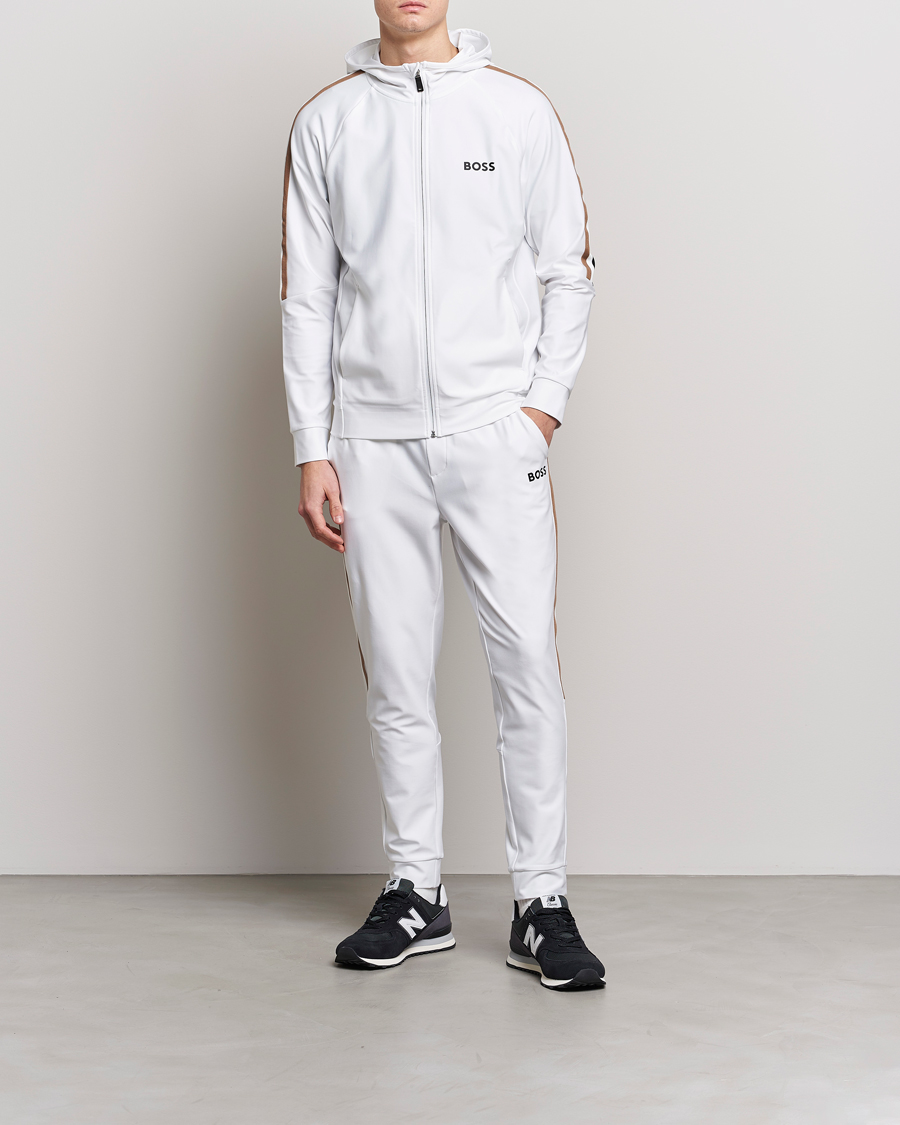 Herren | Pullover | BOSS GREEN | Sicon Performance Full-Zip Hoodie White