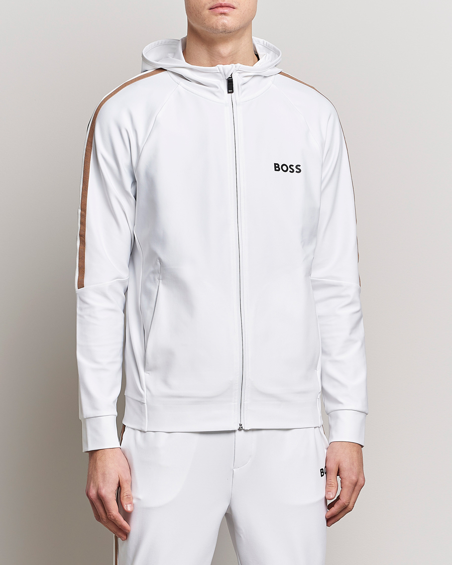 Herren | Pullover | BOSS GREEN | Sicon Performance Full-Zip Hoodie White