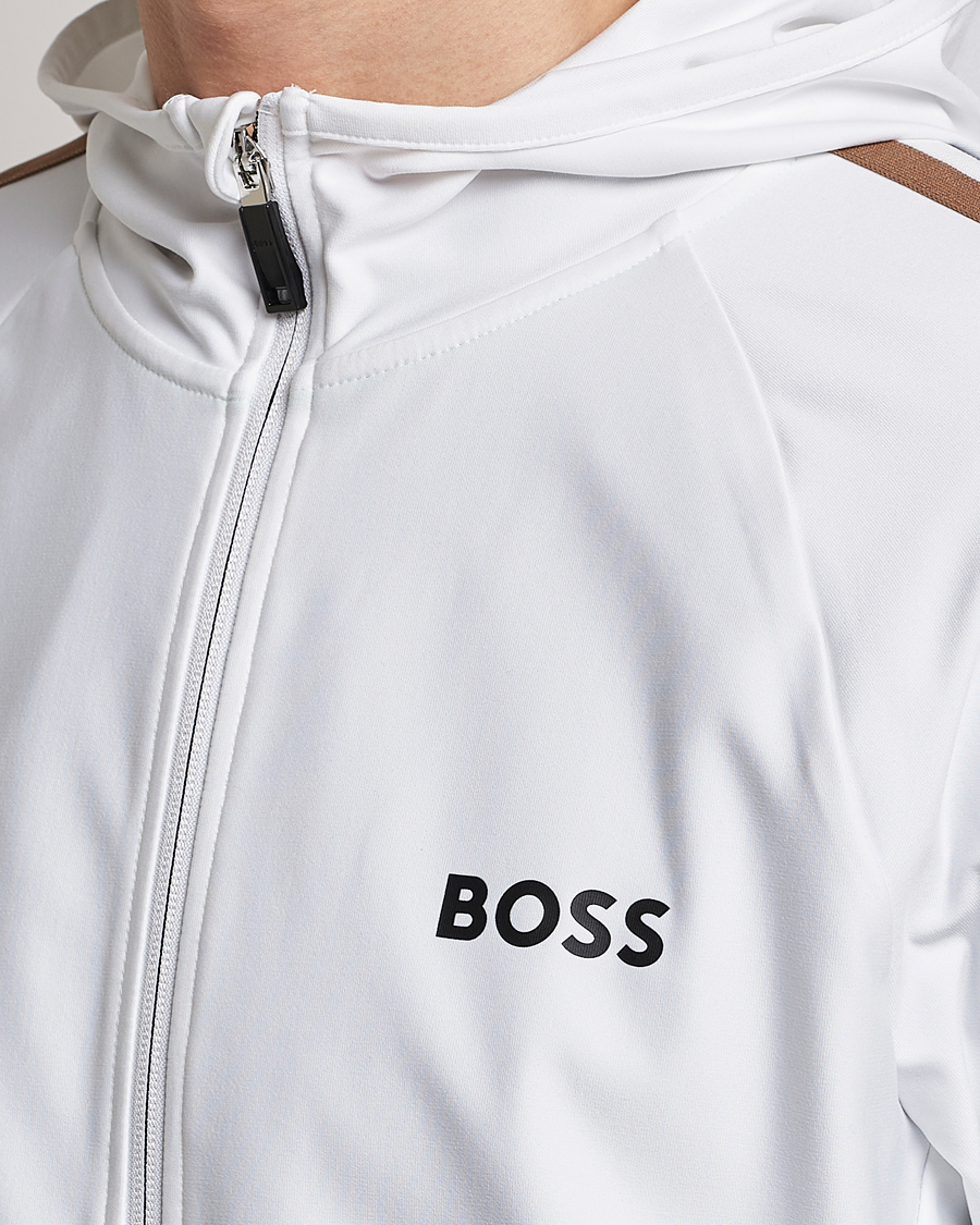 Herren | Pullover | BOSS GREEN | Sicon Performance Full-Zip Hoodie White