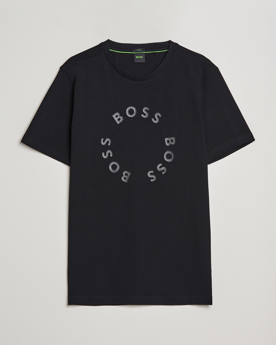 Herren | T-Shirts | BOSS GREEN | Circle Logo Crew Neck T-Shirt Black
