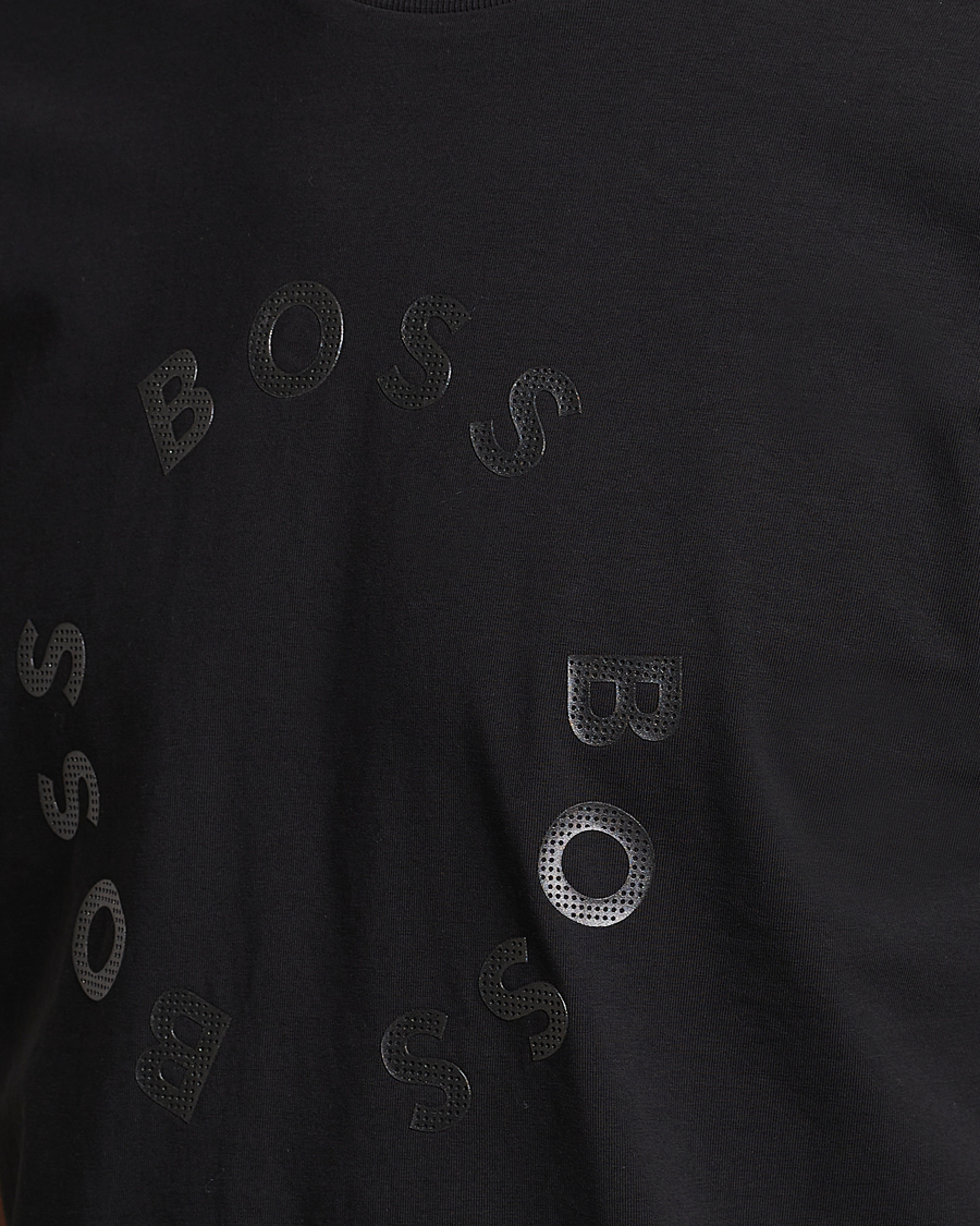 Herren | T-Shirts | BOSS GREEN | Circle Logo Crew Neck T-Shirt Black