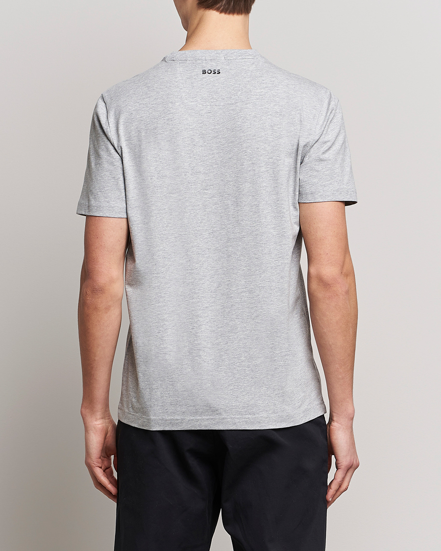 Herren | T-Shirts | BOSS GREEN | Circle Logo Crew Neck T-Shirt Light Grey