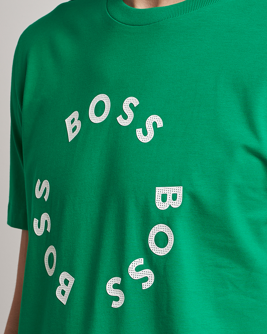 Herren | T-Shirts | BOSS GREEN | Circle Logo Crew Neck T-Shirt Open Green
