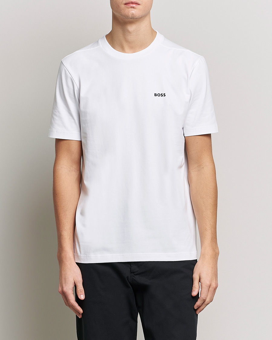 Herren | T-Shirts | BOSS GREEN | Logo Crew Neck T-Shirt White