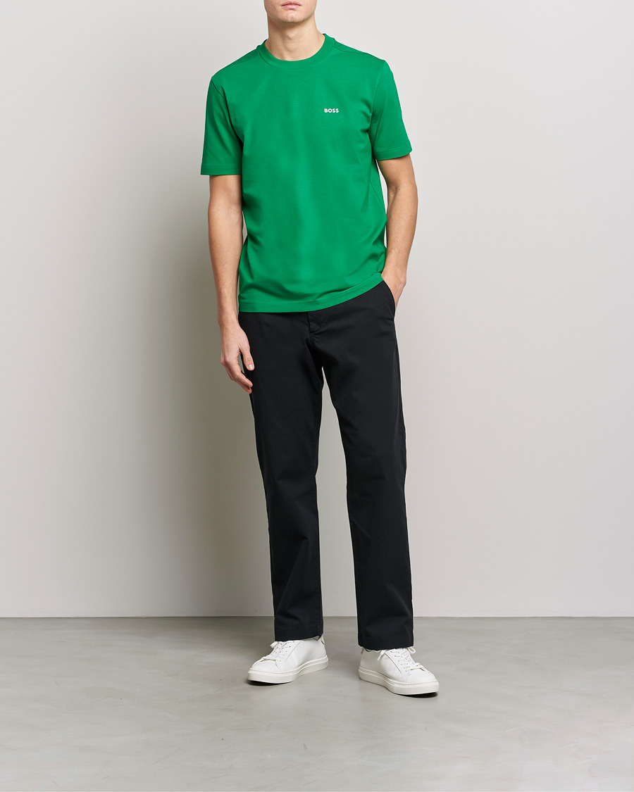 Herren | T-Shirts | BOSS GREEN | Logo Crew Neck T-Shirt Open Green