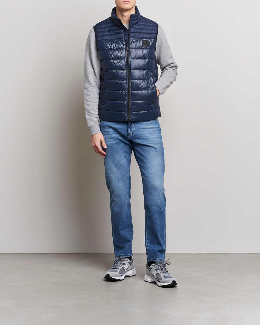 Herren | Westen | BOSS ORANGE | Odeno Down Vest Dark Blue
