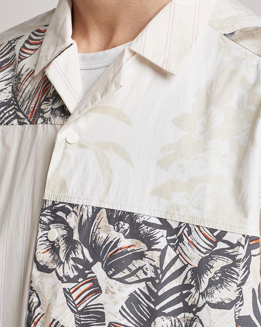 Herren | Hemden | BOSS ORANGE | Lapis Resort Collar Printed Short Sleeve Shirt Bei