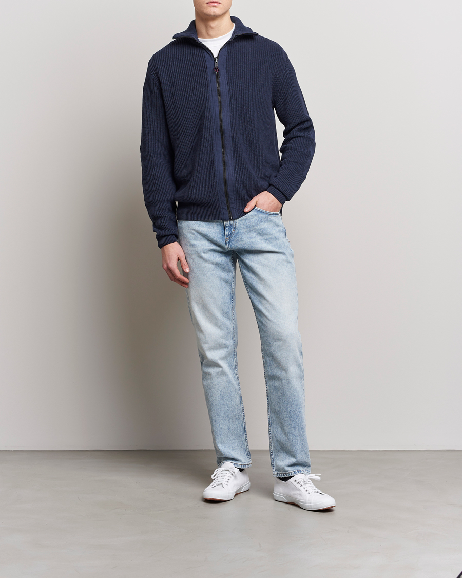 Herren | Pullover | BOSS ORANGE | Abinero Knitted Full-Zip Dark Blue